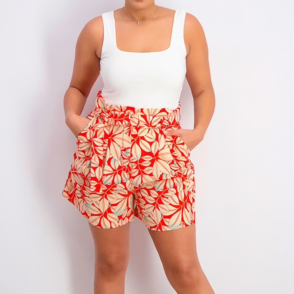 Mango Suit Paperbag Culotte Shorts